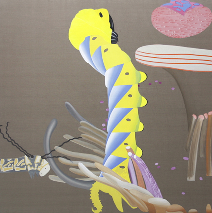 Joos van de Plas: deadhead | 200 cm x 200 cm | acrylic / linen | 2010
